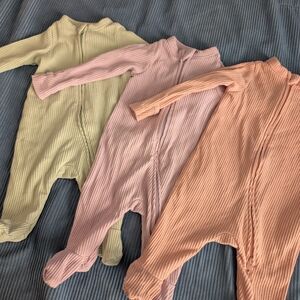 Old Navy Bundle- Three 2-way Zippered Footie Pajamas